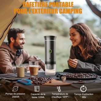 OEM Cafetera Espresso Port&aacute;til De 15 Bares Con Dep&oacute;sito De Agua Extra&iacute;ble - Cafetera Recargable Para C&aacute;psulas Y Caf&eacute; Molido, Ideal Para Acampar Y Para Lle