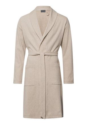 Hanro Cozy Living Organic Cotton Soft Jersey Robe in Camel Melange at Nordstrom, Size Xx-Large