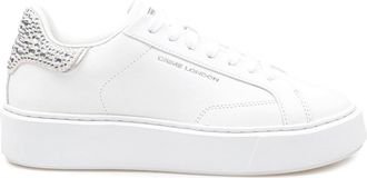 Crime London New Extraight Sneakers in white leather