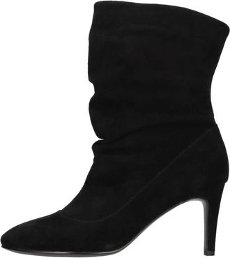 Bibi Lou Su&egrave;de Enkellaarsjes - Dames - Laarzen met Hak - Zwart - 38 EU - Su&egrave;de - Schoenen