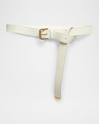 Givenchy Voyou Metal Buckle Leather Belt