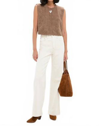 The Great. The Brushed Melange Sweater In Doe