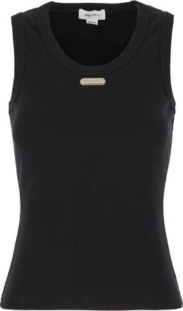 Alexander McQueen Black Cotton Top