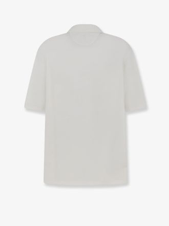 Brunello Cucinelli Mens Polo Shirt Virgin Wool White T-shirts And Polos