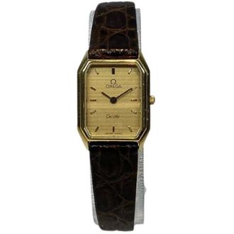 Omega Pre-owned Watches, female, Yellow, Size: ONE SIZE Pre-owned De Ville Gold Plated Quartz