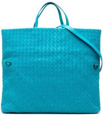 Bottega Veneta Pre-owned Tote Bags, female, Blue, Size: ONE SIZE Pre-owned Vintage Tote Bag