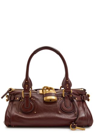 Chlo&eacute; Paddington Padlock Grained Leather Shoulder bag - Brown - One Size