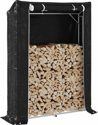 vidaXL Vidaxl - Le&ntilde;ero Con Protector De Lluvia 150x40x200 Cm Acero Galvanizado