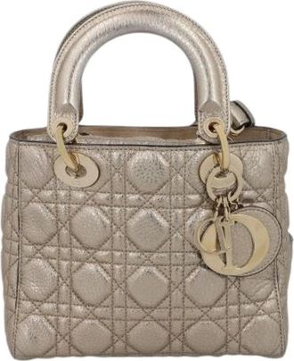 Dior Pre-owned Lady Dior Tas - Dames - Vintage Handtas - Geel - ONE Size - Leer - Vintage