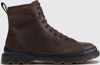 Camper Stivaletti stringati Brutus+ in pelle liscia con suola in gomma