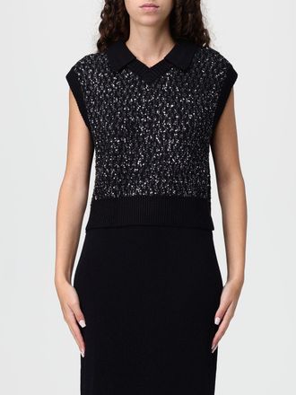 Patrizia Pepe Gilet boucle con micro paillettes Patrizia Pepe
