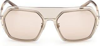 MCM 56mm Shield Sunglasses in Shiny Beige /Brown at Nordstrom Rack