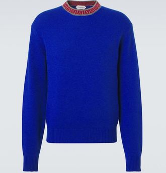 Versace Pullover Greca Border in lana e cashmere