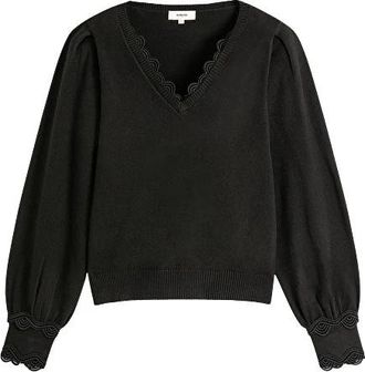 Suncoo V-hals Truien - Dames - V-hals truien - Zwart - XS - Polyester - Truien & Vesten