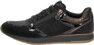 Tamaris Veterschoenen Laag - Dames - Sneakers - Zwart - 38 EU - Schoenen