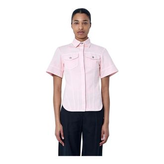 Sportmax Dames, Blouses & Shirts, Roze, Maat: XS Katoen