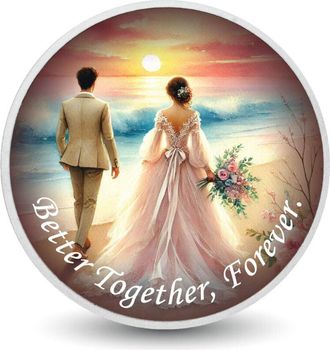 OEM Juntos, Para Siempre - Moneda De Plata Sunset Bliss De 1 Oz