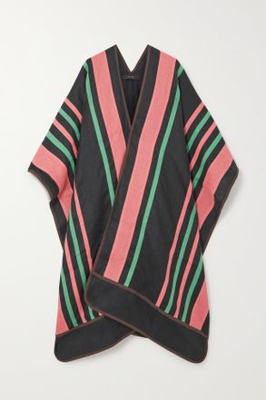 Vita Kin Cappa A Righe In Lino Ola - Nero