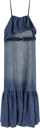 Pinko Chiarodiluna Jurk - Dames - Maxi kleedjes - Blauw - M - Denim - Kleedjes