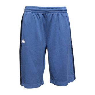 Kappa Slim Fit French Terry Shorts met Logo Print - Heren - Korte Broeken - Blauw - XS - Korte Broeken