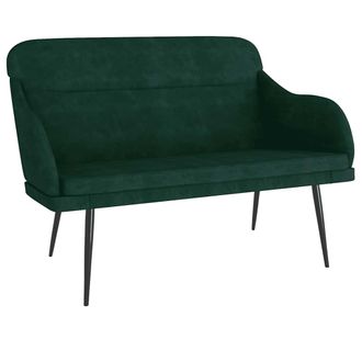 vidaXL Banco De Terciopelo Verde Oscuro 110x76x80 Cm Vidaxl