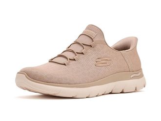 Skechers Arch Fit Summits Hands Free Slip-Ins Womens Shoes Taupe/Gold : 6.5 B - Medium, Textile