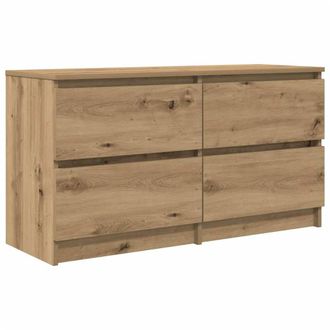 Berkfield Home TV Cabinet Artisan Oak 100x35x54 cm Engineered Wood in Brown | Size: 100 x 35 x 54 cm