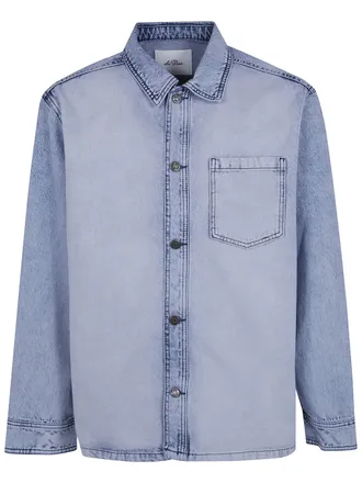Les Deux Jacket Bleached Denim Overshirt