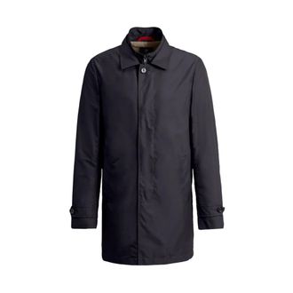 Fay Morning Double-Front Jas - Heren - Mantel - Blauw - S - Polyester - Jassen
