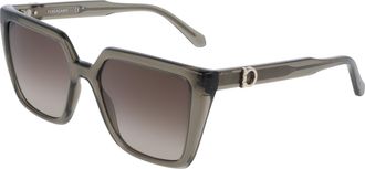 Ferragamo Brown Gradient Butterfly Ladies Sunglasses SF2058SE 320 54
