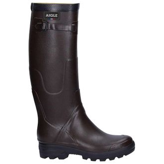 Aigle Benyl M Rubber Womens Calf Length Boots - Brown - Size:UK 5