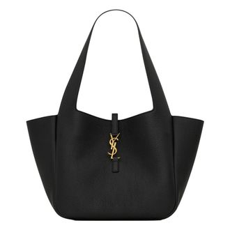 Saint Laurent Le 5 &Agrave; 7 Small Bea - Dames - Tassen - Zwart - Maat: ONE Size Leer
