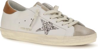 Golden Goose Womens Super Star Sneakers White-Beige-Cinder-Leatehr Brown White/beige/cinder/leatehr