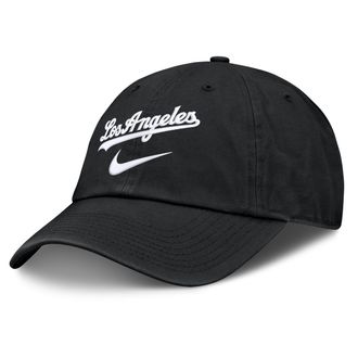 Nike Los Angeles Dodgers Primetime Club Nike Mens MLB Unstructured Adjustable Hat in Black | NB0100ALD-ZHP