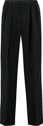 Aspesi Klassieke Straight-Leg Broek - Dames - Wijde Broeken - Zwart - 2XS - Broeken