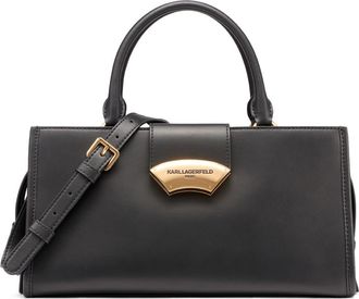 Karl Lagerfeld Madelyn Satchel Bag in Black/Gold at Nordstrom Rack