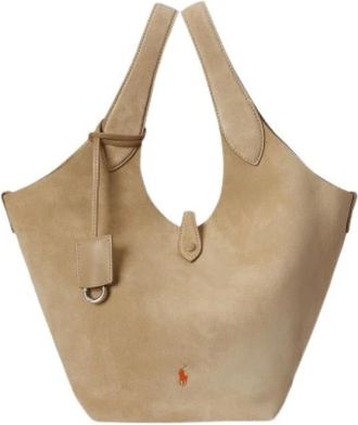 Polo Ralph Lauren Suede Tote Bag - Dames - Shoppers - Bruin - ONE Size - Leer - Tassen