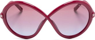 Tom Ford Eyewear Jada oversize sunglasses - unisex - Acetate - 68 - Red