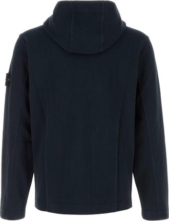 Stone Island Mens Navy Blue Cotton Sweatshirt Exterior: Felpe Sweater