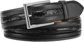 Billionaire Boys Club Cintura goffrata in pelle effetto coccodrillo - Nero