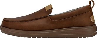 HeyDude HEY DUDE mens moccasins WALLY GRIP MOC CRAFT LEATHER 40173-255 size 41 Brown