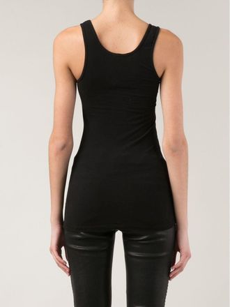 James Perse long fitted tank top - Zwart