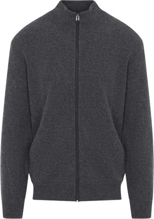Canali Full-Zip Knit - Heren - Truien - Grijs - Maat: 2XL Wol