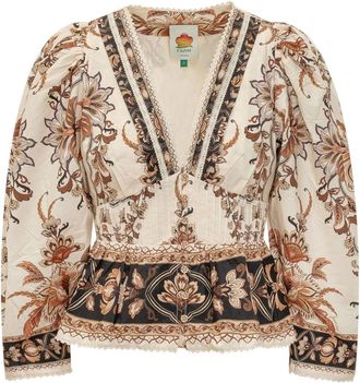 Farm Rio Shirts - Dames - Blouses - Veelkleurig - S - Katoen - Overhemden