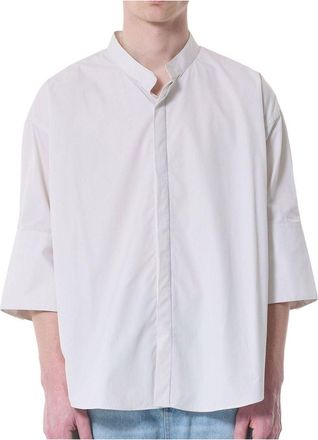 Ami Alexandre Mattiussi Mandarin Shirt Chalk USH218-CO0063-193