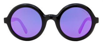 Moncler ML0261 Mirrored Purple Lens Sunglasses - Black