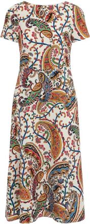 Etro Geprinte midi-jurk - Dames - Casual kleedjes - Veelkleurig - S - Polyester - Kleedjes