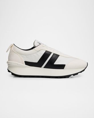 Lanvin Men & apos;s Nylon & Suede Low-Top Sneakers