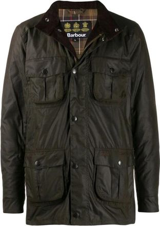 Barbour Donkergroene Corbridge waxjas - Heren - Zomerjassen - Bruin - L - Katoen - Jassen