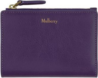 Mulberry Continental Bifold Leather Zip Wallet in Amethyst at Nordstrom